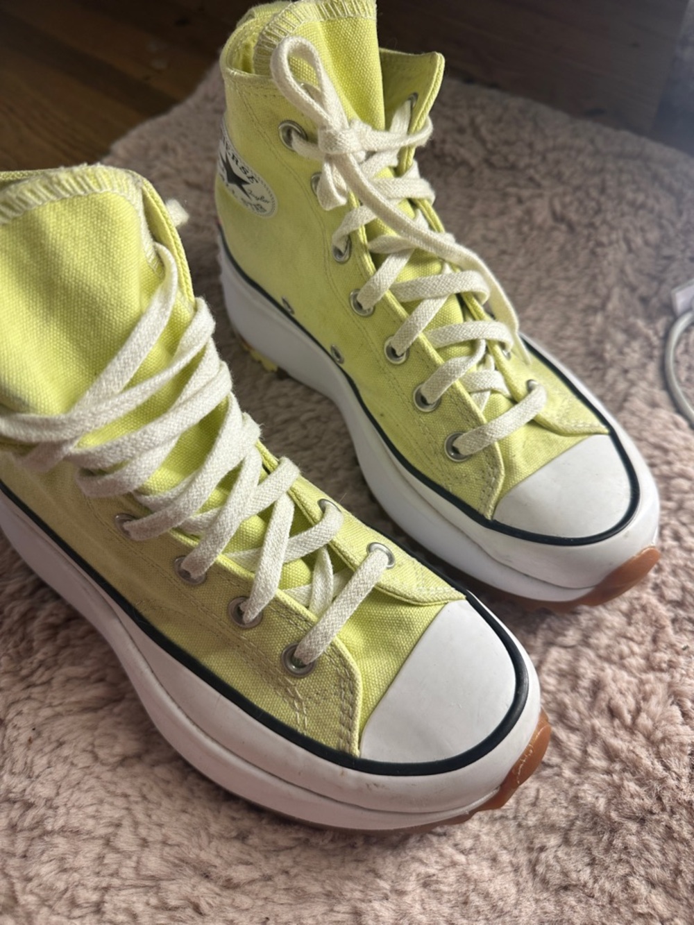Converse Yellow High-Top Platform Sneakers